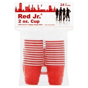 NEW Red Jr. 2 Oz. Red Plastic Cups (24-Pack)